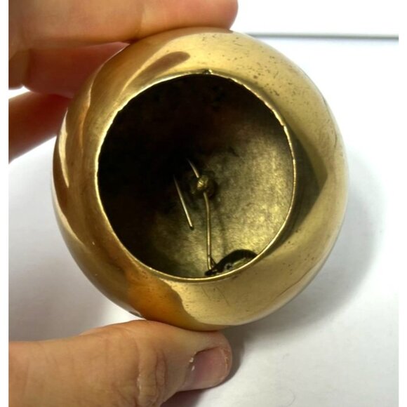 Vintage Solid Brass Apple Bell Teacher’s Desk Paperweight Classroom Decor - Picture 10 of 10